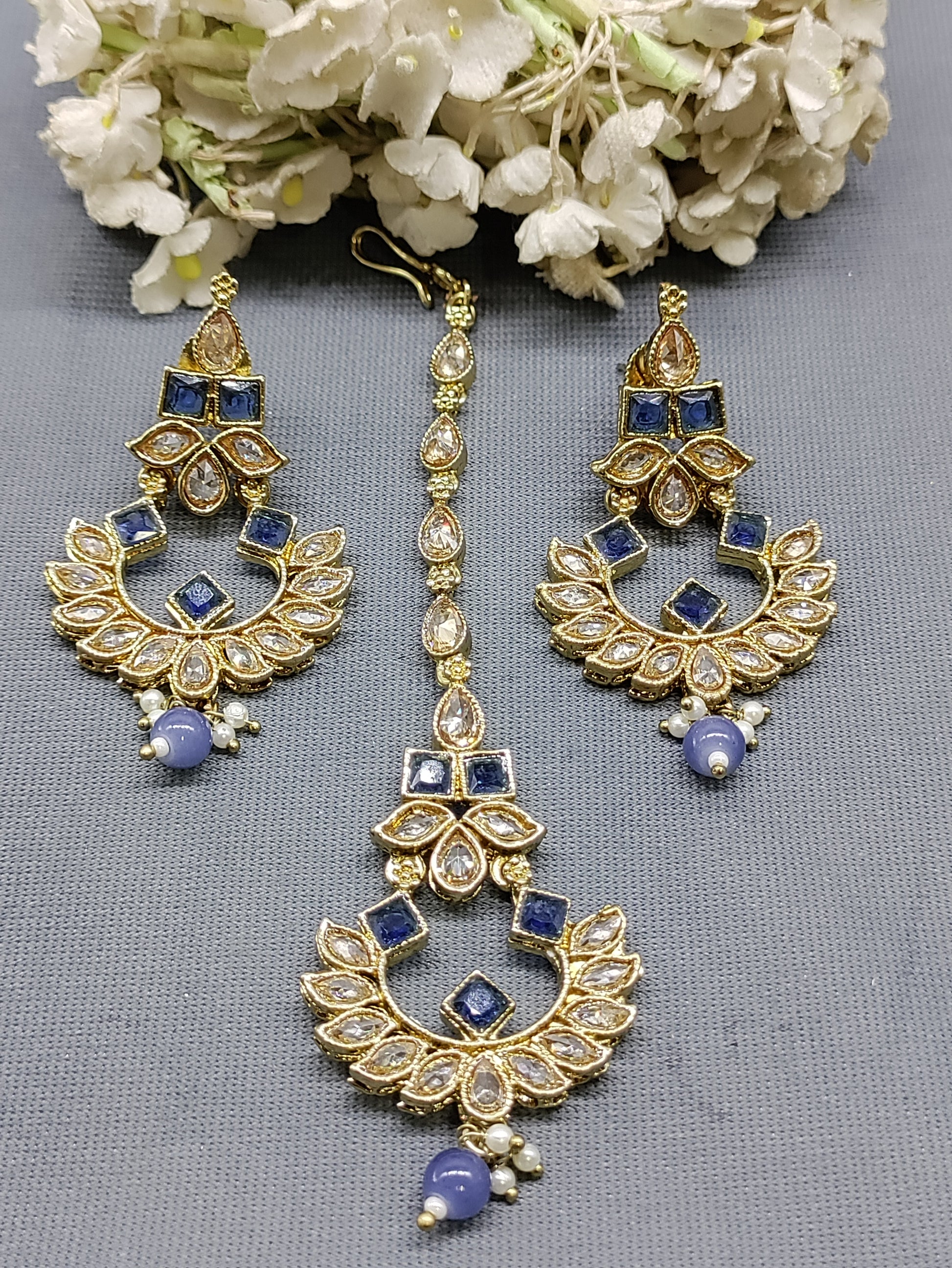 Polki Mehandi Earring & Tica Sku 787-A rchiecreation