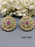 Polki Mehandi Tops & Stud Earrings Sku 1438-A rchiecreation
