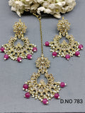 Polki Earring & Tica Mehndi Sku 783 A2 rchiecreation