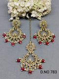 Polki Mehandi Earring & Tica Sku 783 rchiecreation