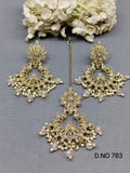 Polki Mehandi Earring & Tica Sku 783 rchiecreation