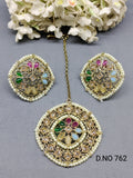 Polki Mehandi Earring & Tica Sku 762-A rchiecreation