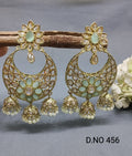 Polki Earring Mehndi Sku-456 rchiecreation
