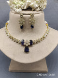 Cz Ad Mehandi Necklace Set Sku AN 106 BI rchiecreation