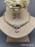 Cz Ad Mehandi Necklace Set Sku AN 106 BI rchiecreation