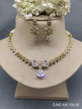 Cz Ad Mehandi Necklace Set Sku AN 106 BI rchiecreation