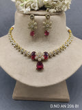 Cz Ad Mehandi Necklace Set Sku AN 106 BI rchiecreation