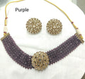 Choker Mehandi Necklace Set Sku-1168 B4 rchiecreation