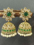 Polki Jhumki Mehndi Earring Sku-618 A4 rchiecreation