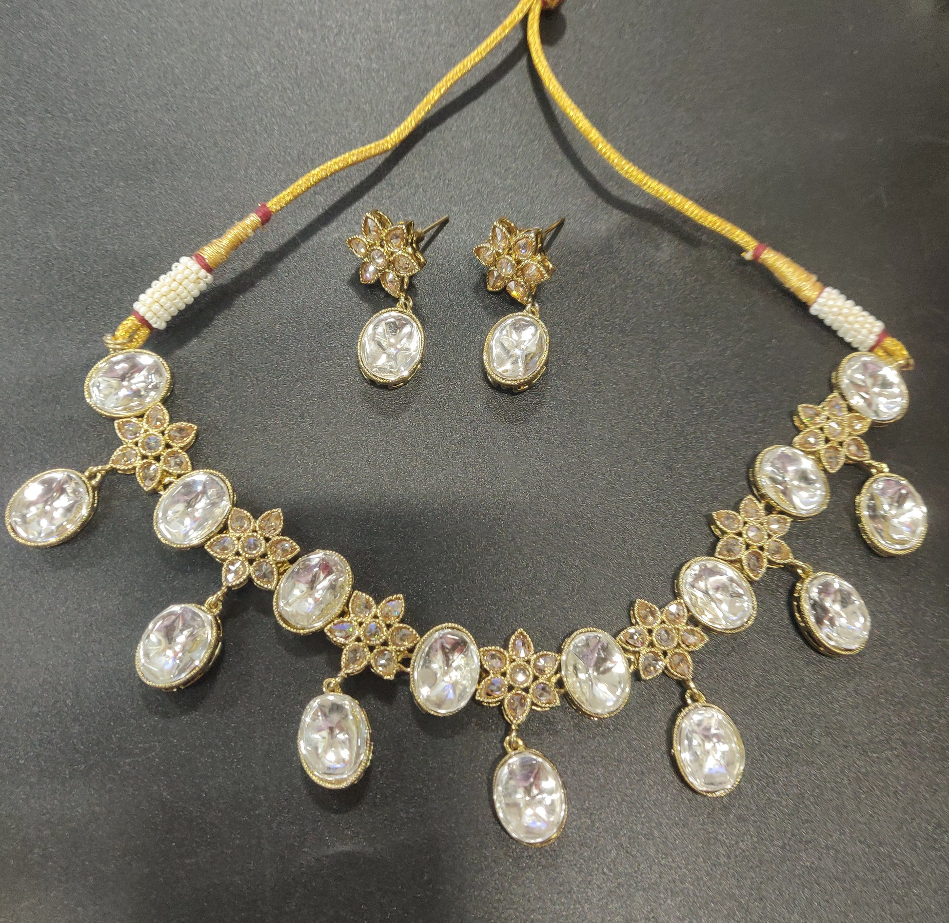 Polki Necklace Mehndi Set Sku-5738. B2 rchiecreation