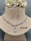 Cz Ad Rodium Necklace Sku AN 107 SR C3 rchiecreation