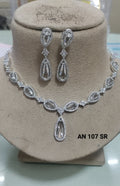 Cz Ad Rodium Necklace Sku AN 107 SR C3 rchiecreation