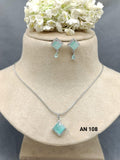 American Diamond Chain Pendant Set Sku- AN 108 D5 rchiecreation
