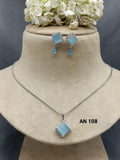 American Diamond Chain Pendant Set Sku- AN 108 D5 rchiecreation