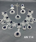 Cz Ad Rodium Necklace Set SKU AN 114 rchiecreation