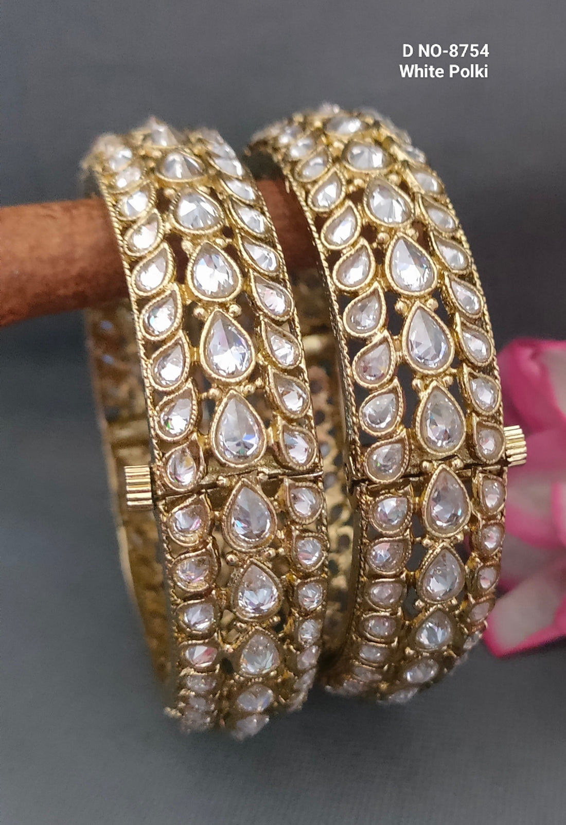 Polki Bangles Sku-8754 F3 - rchiecreation