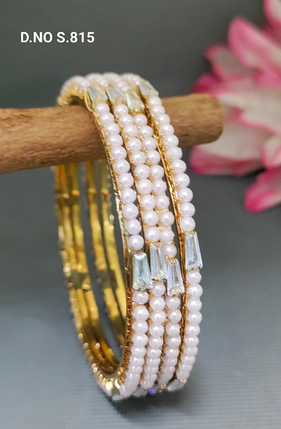 Golden Pearl Bangle SKU-S.815