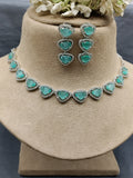 Rodium A.Diamond Necklace SKU-6373 rchiecreation