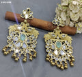 Mehandi Kundan Mirror Earring -5398 rchiecreation