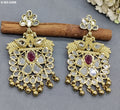 Mehandi Kundan Mirror Earring -5398 rchiecreation