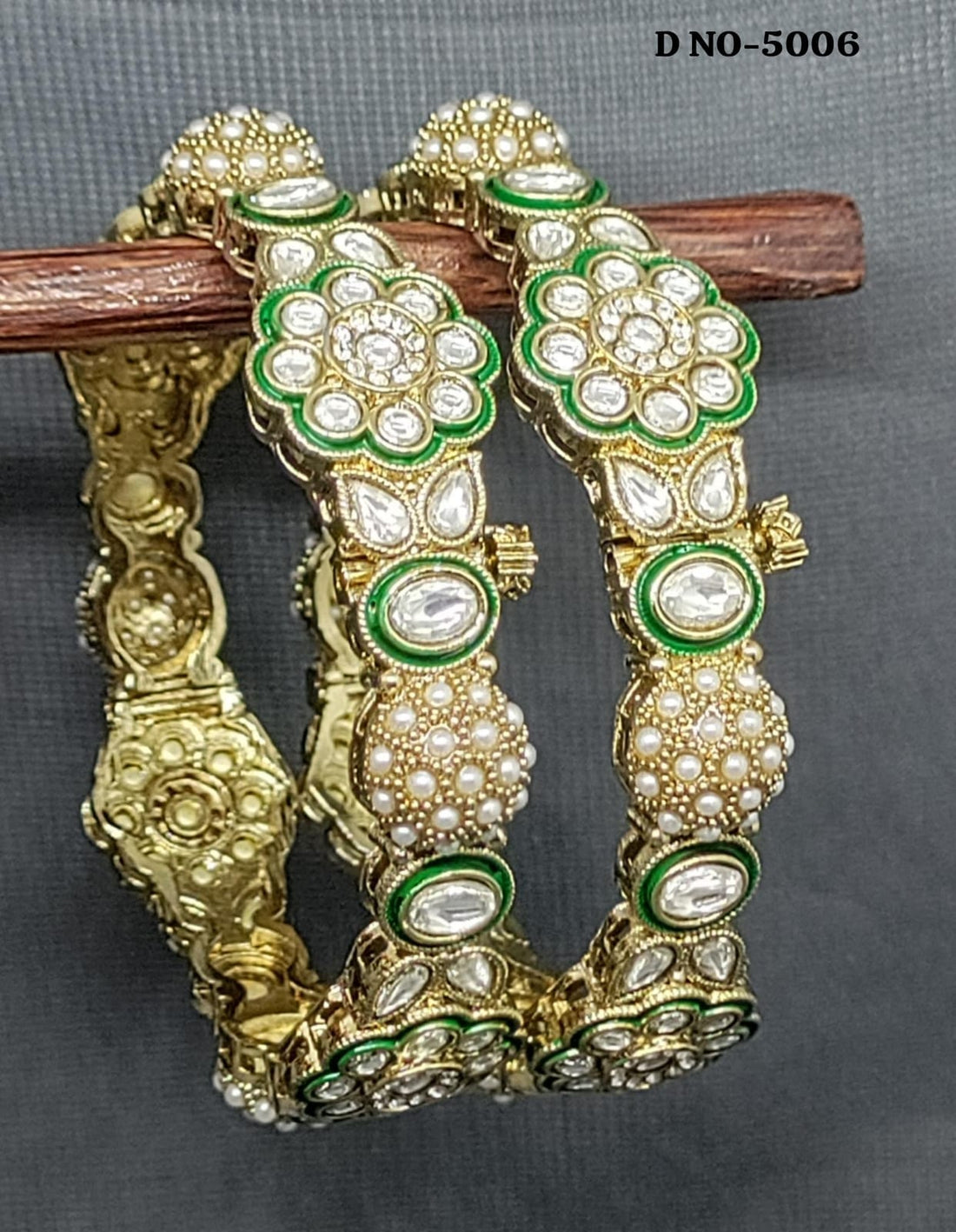Mehandi polki kudan bangles by Rchie Wholesale