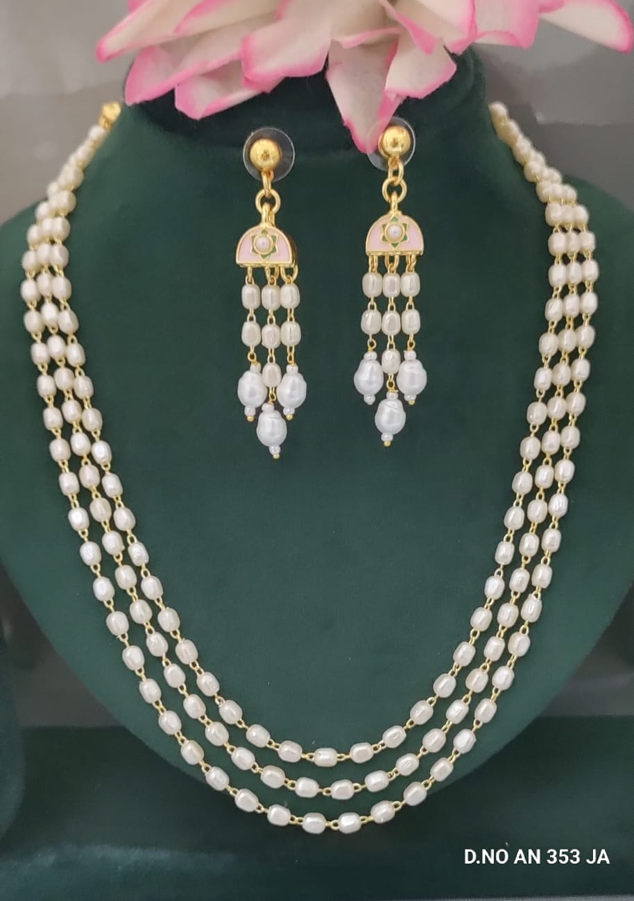 pearl necklace set by rchie wholesale