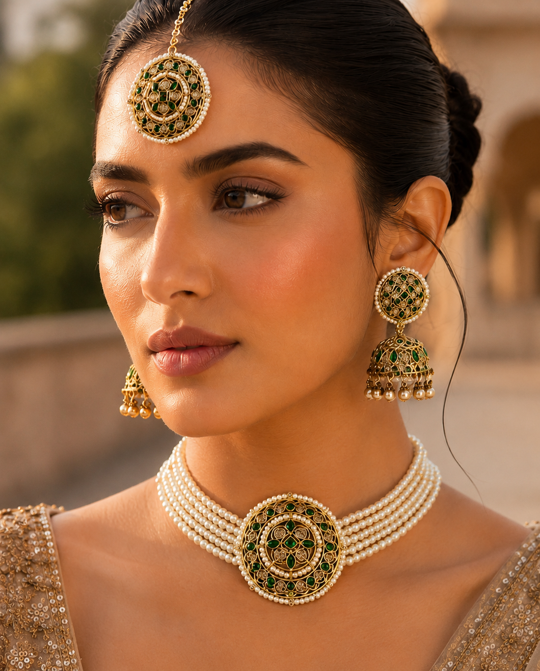 polki necklace set by Rchie Wholesale
