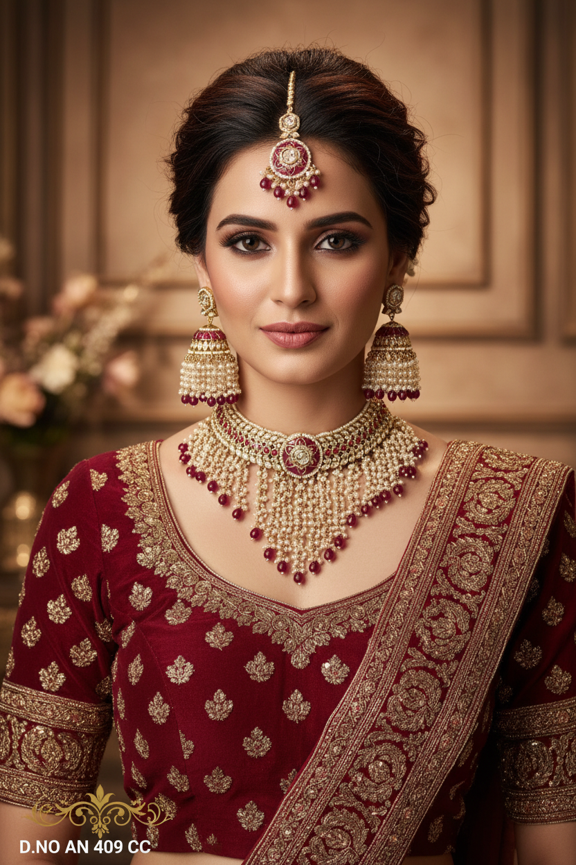Semi bridal necklace set wholesale by Rchie