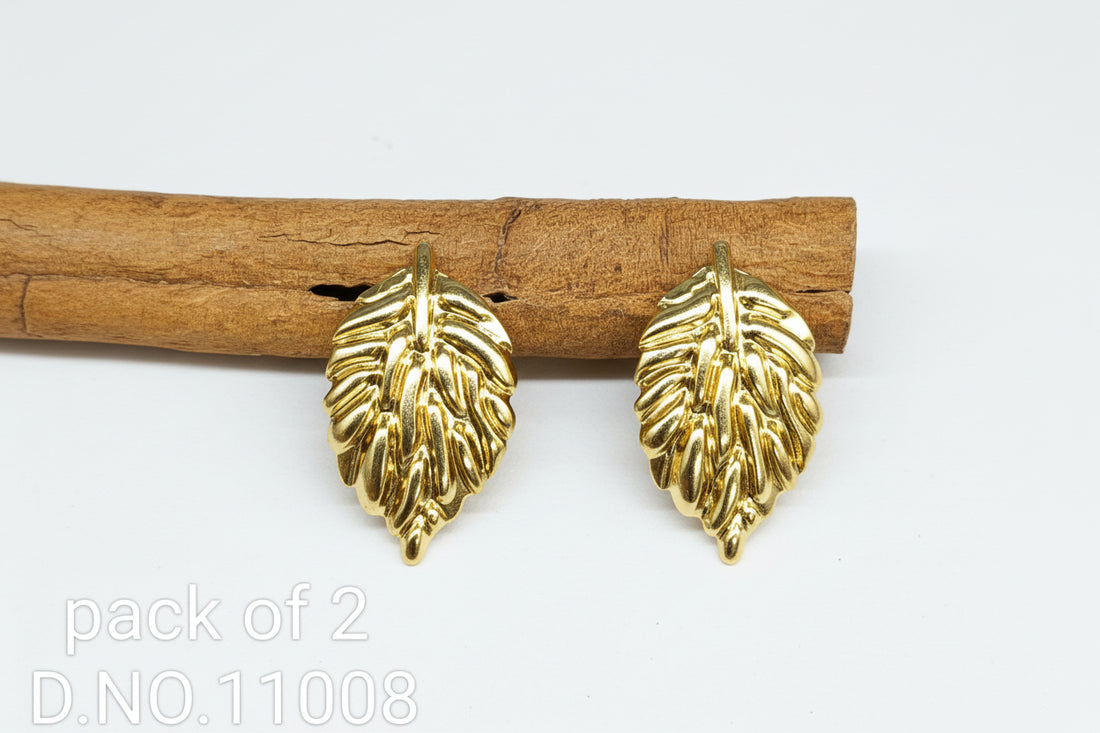Antique Golden Tops & Stud Earring Sku 11008 E1