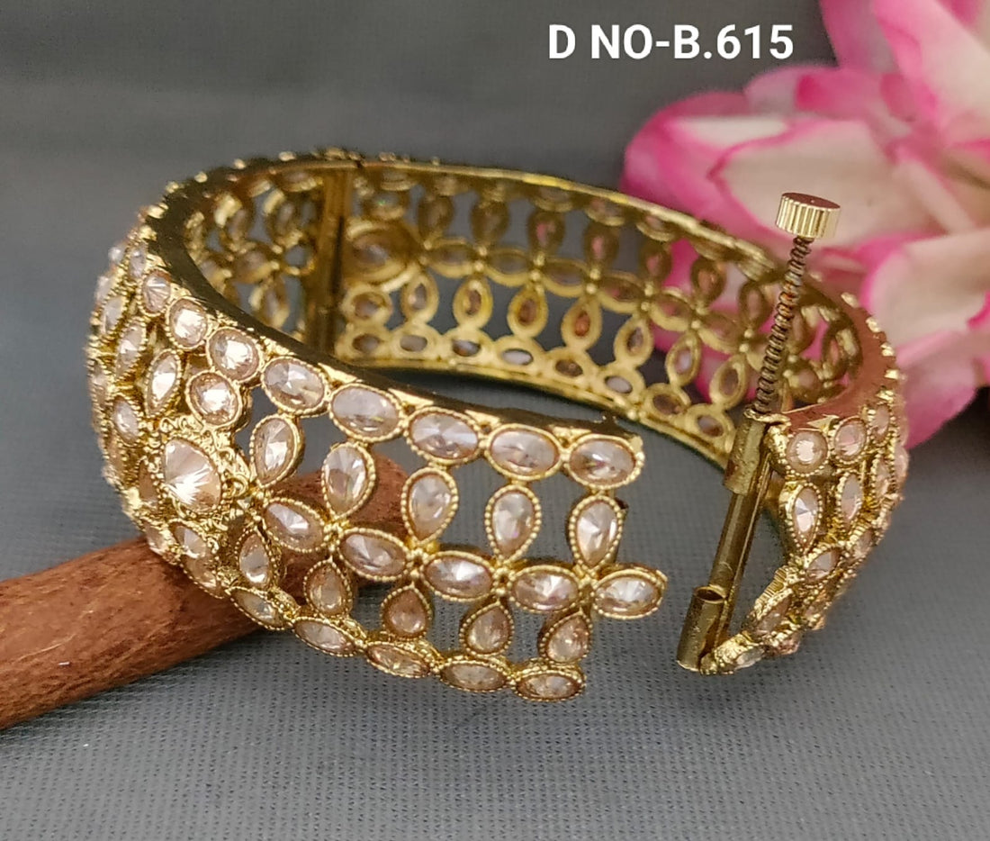 Mehandi Polki Openable Bangles Sku-B.615