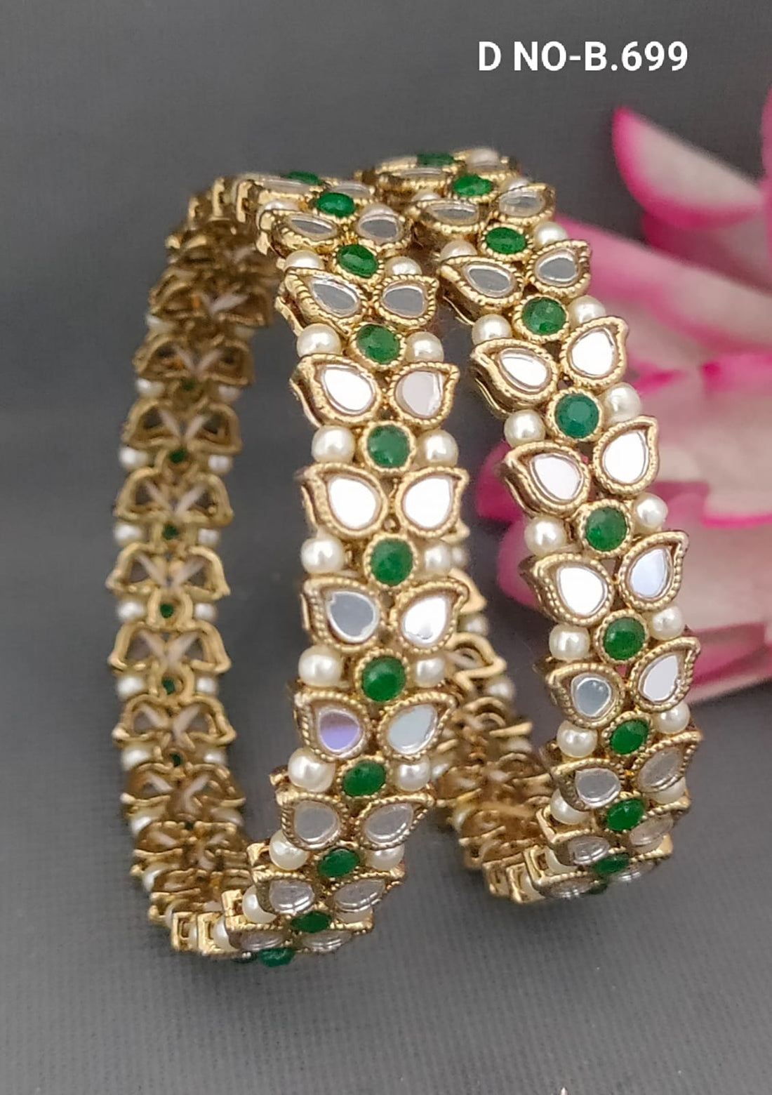 Mehandi Mirror Bangles Sku-B.699