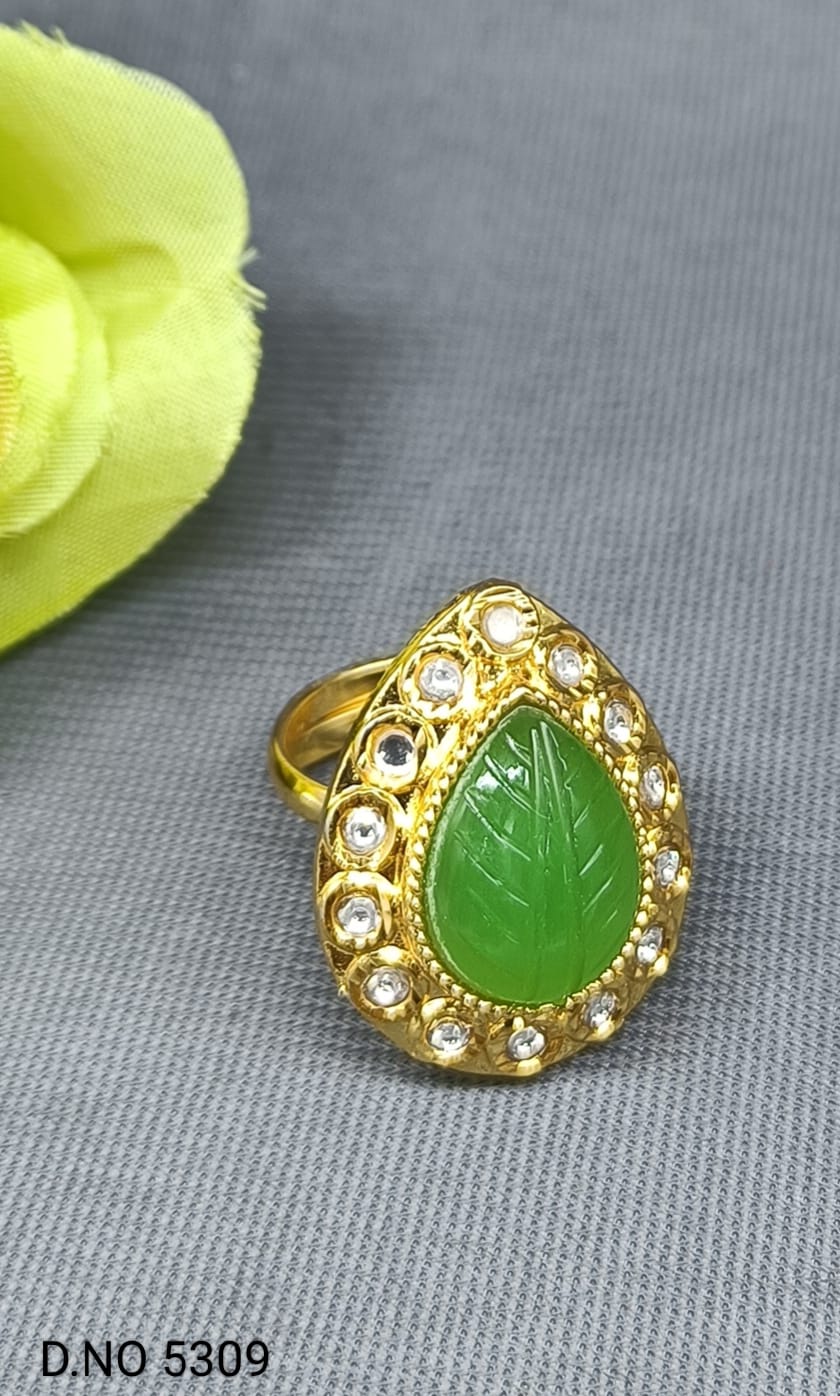 Antique Golden Finger Ring Sku-5309 E2 sale