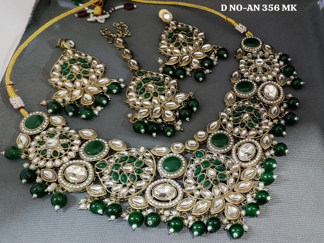 Moissanite Kundan Necklace SKU- AN 356 MK