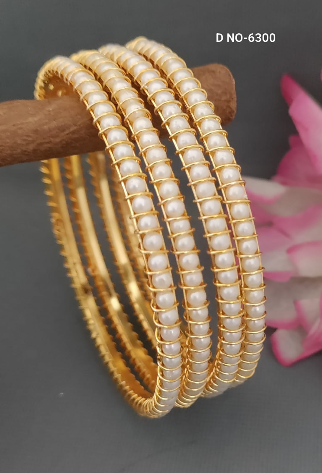 Golden Pearl Bangle SKU-S.847