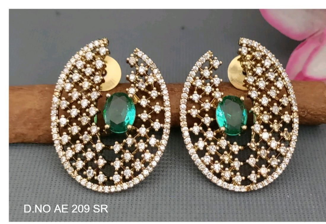 Mehandi Cz Ad Earing SKU-AE 209 SR/C-1