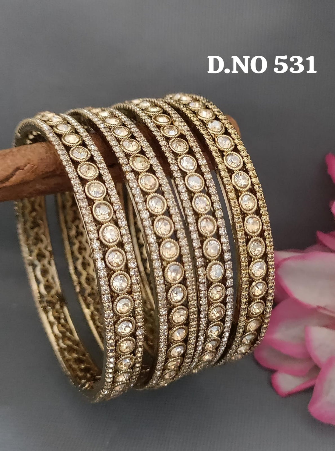 Mehandi Polki  Bangle SKU-531