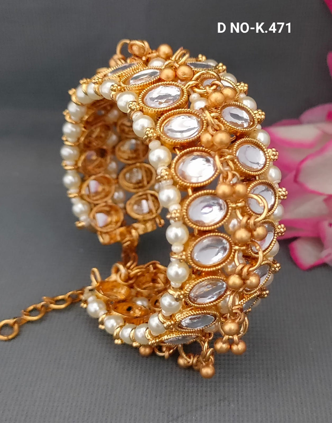 Light Laquer Kundan kada/Bracelet- SKU K. 471