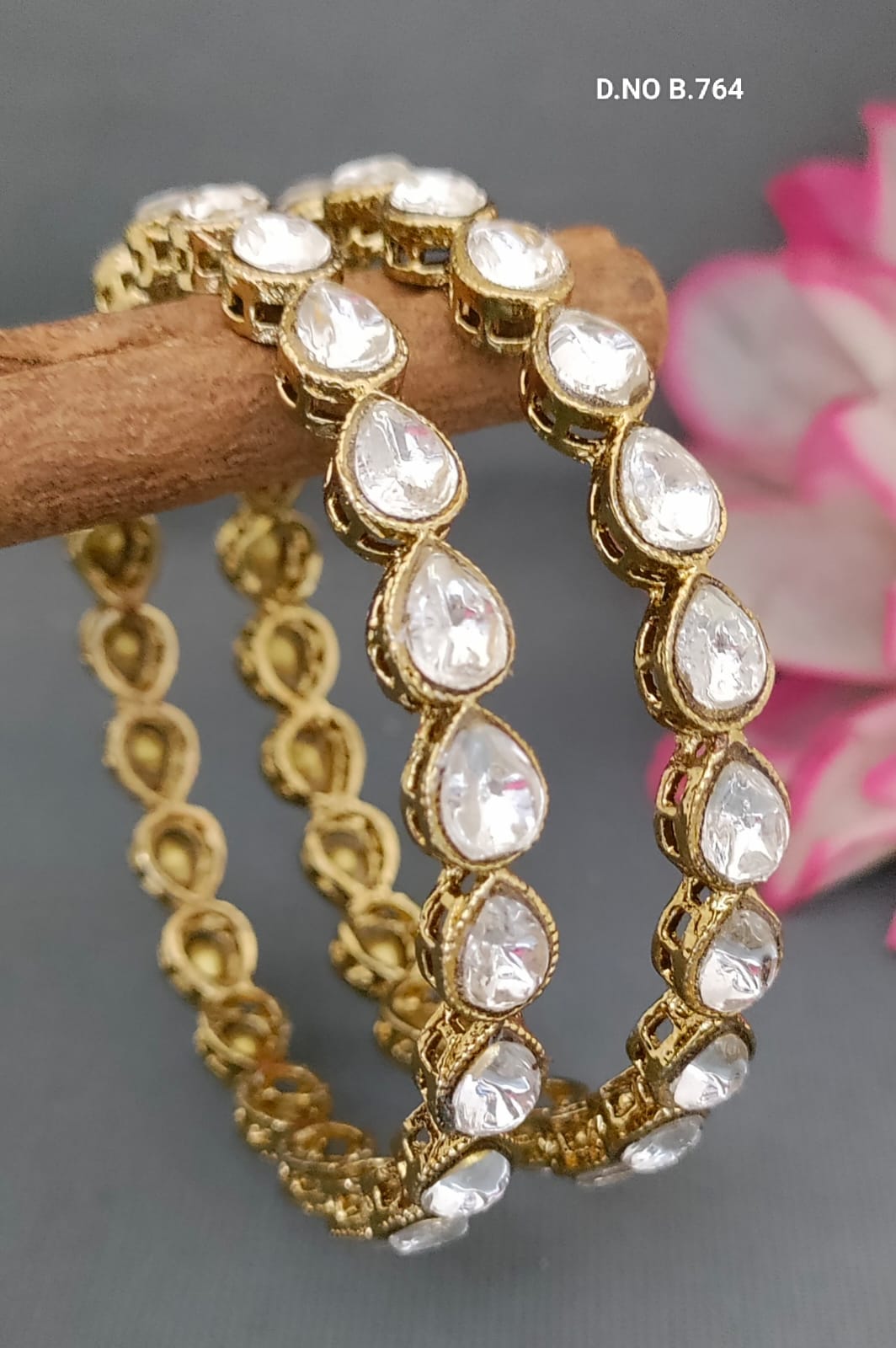 Kundan Bangles Sku- B.764