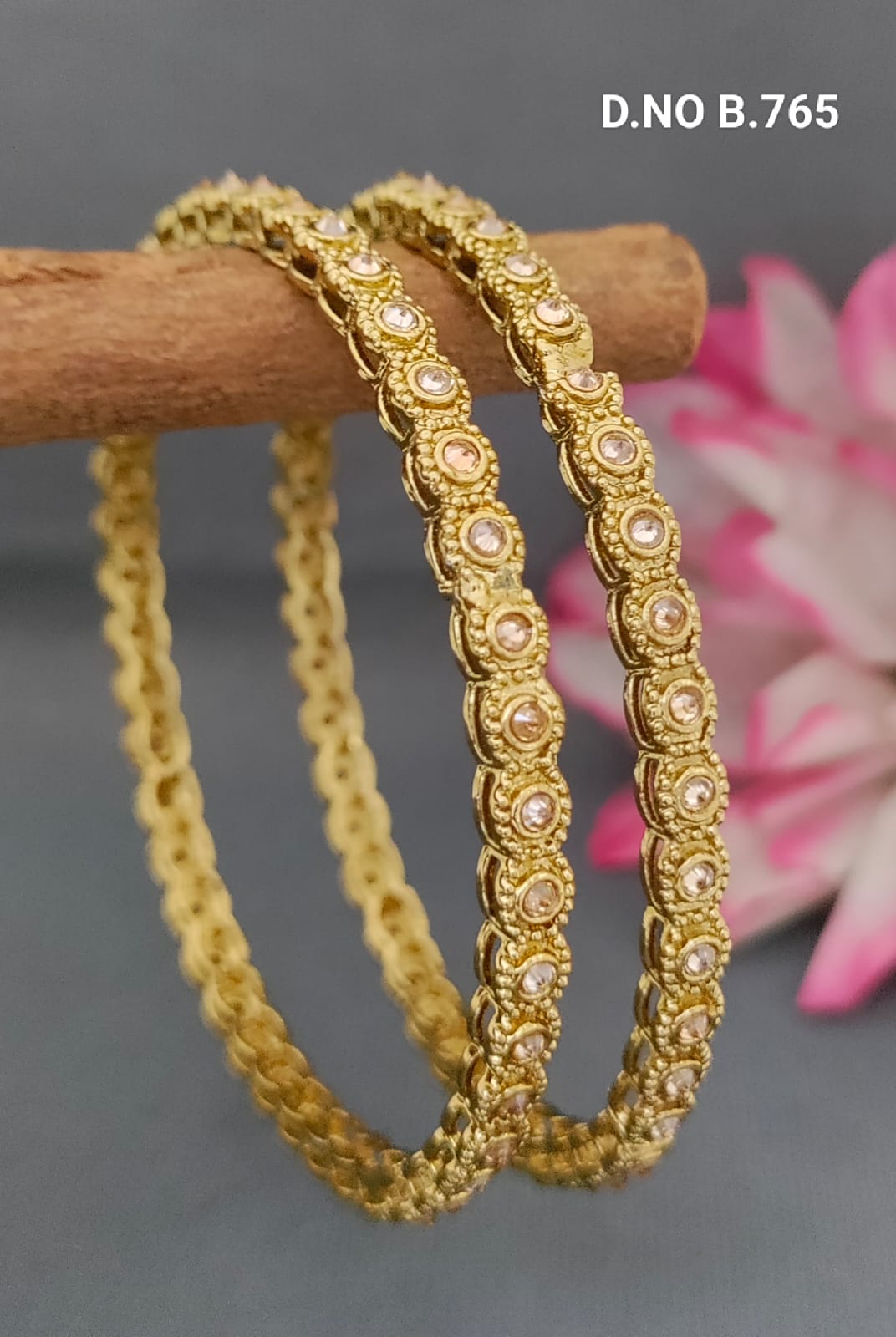 Polki Bangles Sku- B.765