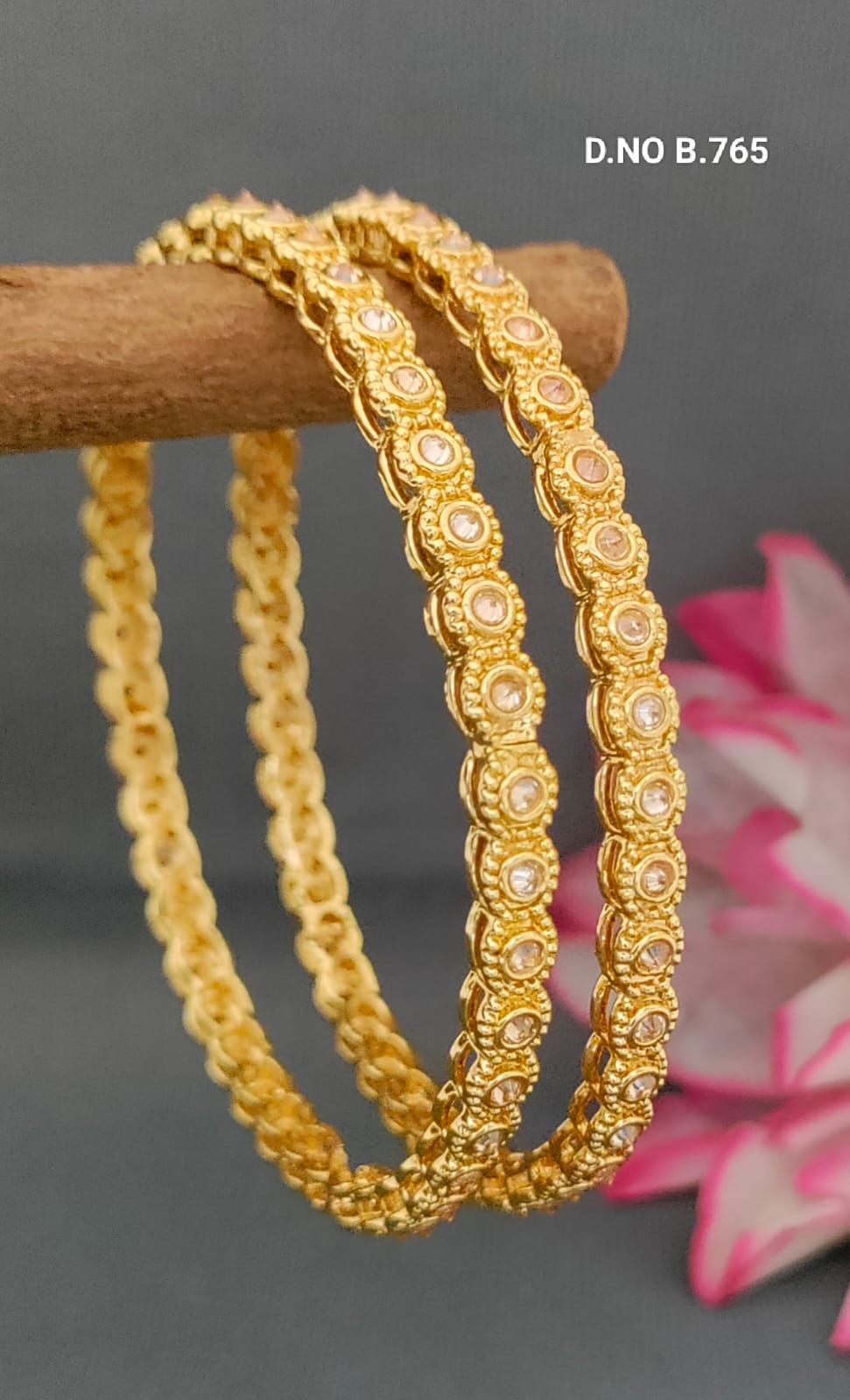 Polki Bangles Sku- B.766