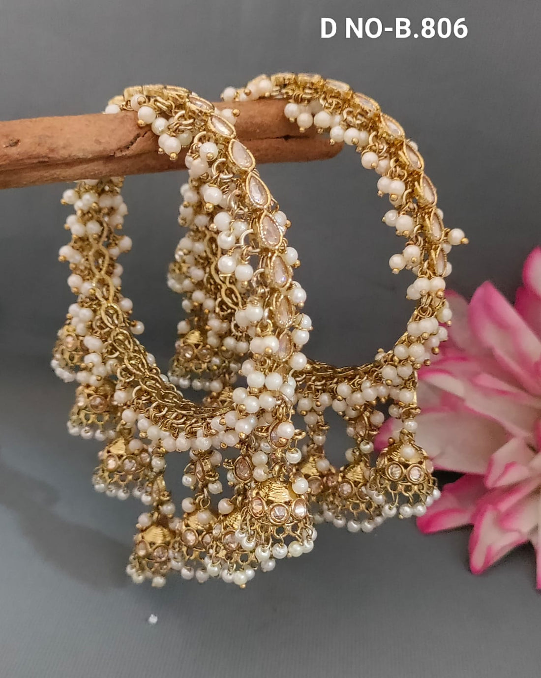Mehandi Polki Bangles Sku- B.806