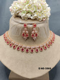 American Diamond Necklace Rosegold Sku 5969 C3 - rchiecreation