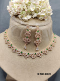 American Diamond Necklace Rosegold Sku 6031 C3 - rchiecreation