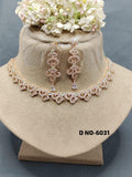 American Diamond Necklace Rosegold Sku 6031 C3 - rchiecreation