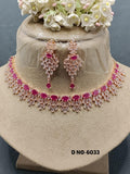 American Diamond Necklace Rosegold Sku 6033 C3 - rchiecreation
