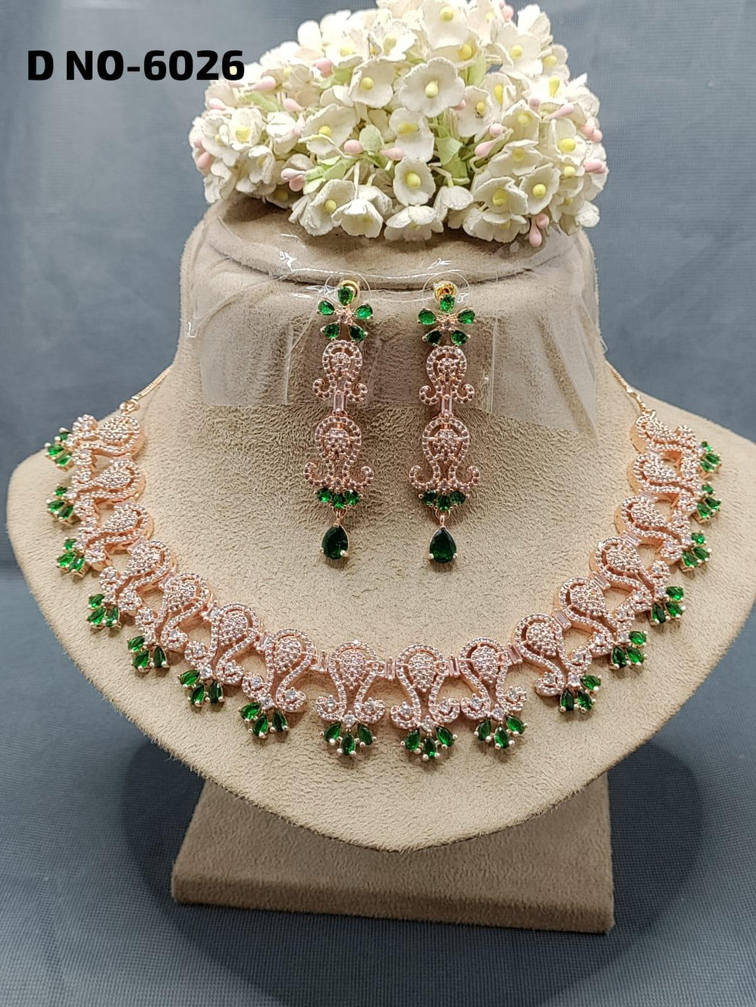 American Diamond Rose Gold Sku 6026 C3 - rchiecreation