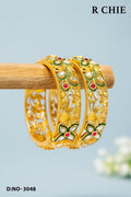 Antique Golden Bangles Sku 3048 D2 - rchiecreation