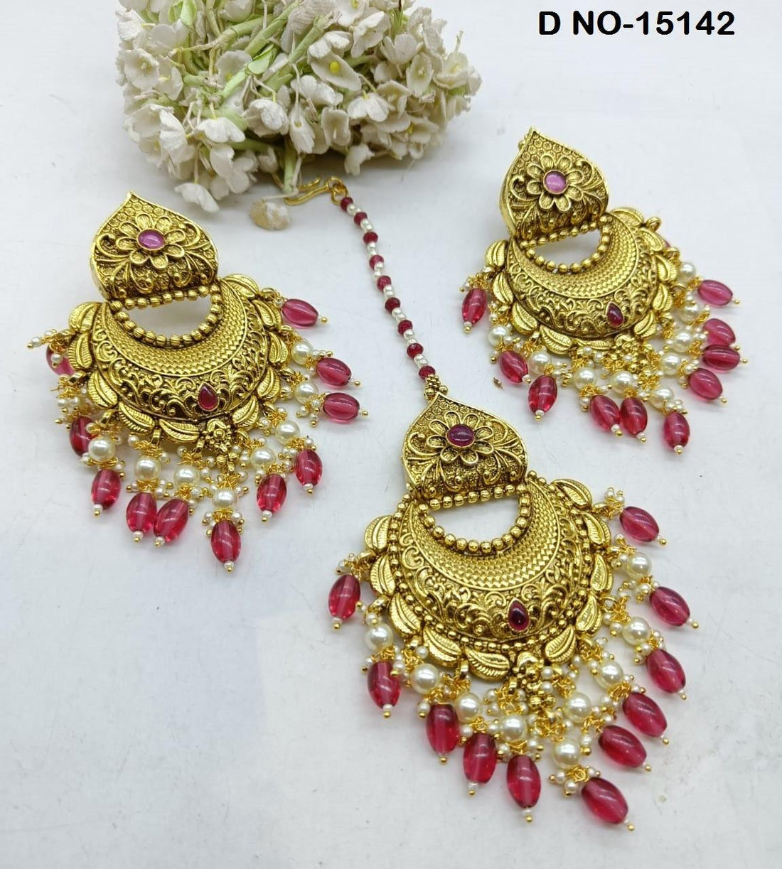 Antique Golden Earrings Tica Sku-15142 E4 - rchiecreation