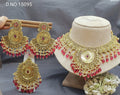 Antique Golden Panjabi Necklace Set Sku 15095 E4 - rchiecreation