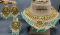 Antique Golden Panjabi Necklace Set Sku 15112 E4 - rchiecreation
